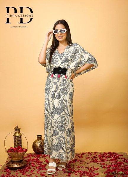 ETHNIC MATIFS PRINTED V NACK KAFTAN KAFTAN