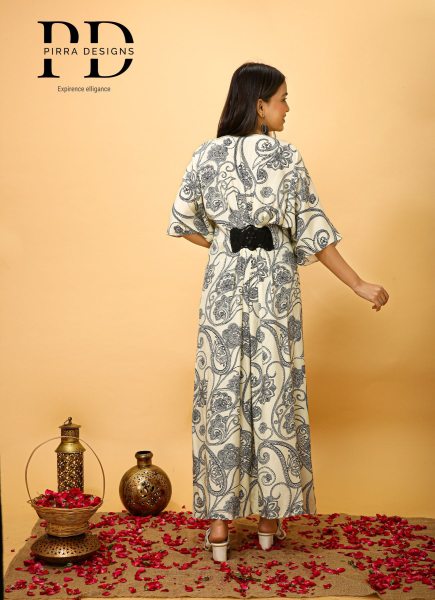 ETHNIC MATIFS PRINTED V NACK KAFTAN KAFTAN