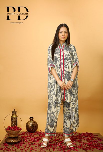 ETHNIC PRINTED KAFTAN STYLE CO ORD SET CO- ORDS