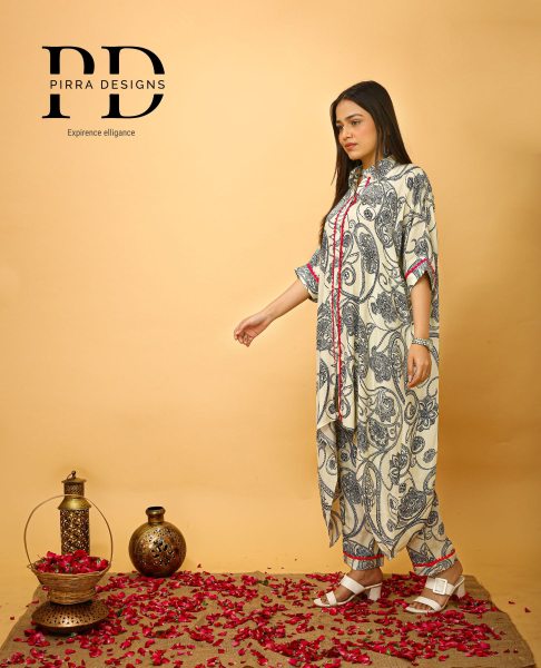 ETHNIC PRINTED KAFTAN STYLE CO ORD SET CO- ORDS