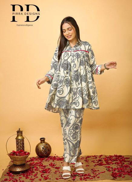 ETHNIC PRINTED TUNIC WITH TROUSER CO- ORDS