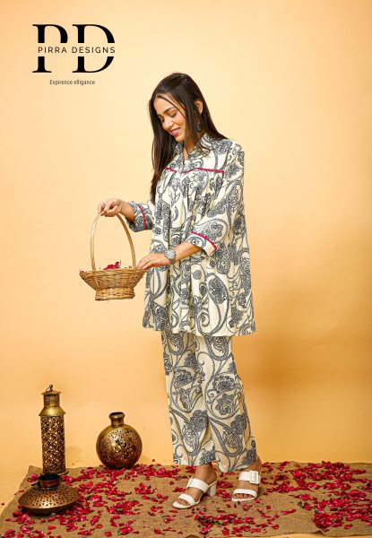 ETHNIC PRINTED TUNIC WITH TROUSER CO- ORDS