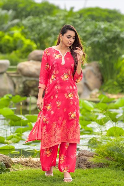 FLORAL PRINTED KURTA WITH TROUSER Ethnic