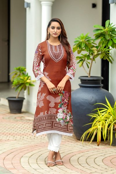 FLORAL PRINTED KURTA WITH TROUSER Ethnic