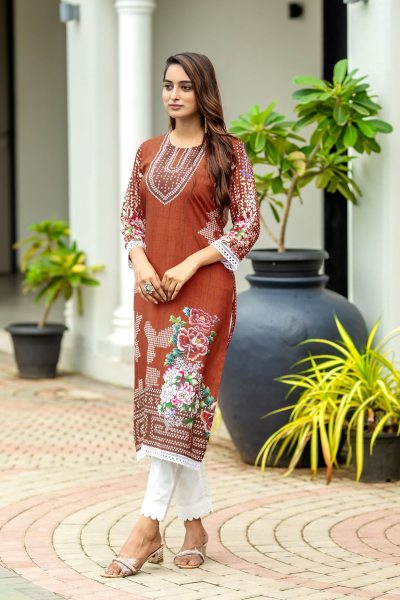 FLORAL PRINTED KURTA WITH TROUSER KURTA SET