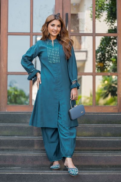 KURTA SET WITH MIRROR WORK 