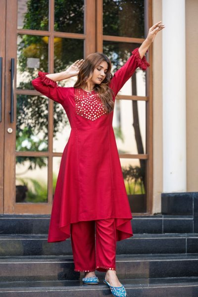 KURTA SET WITH MIRROR WORK KURTA SET