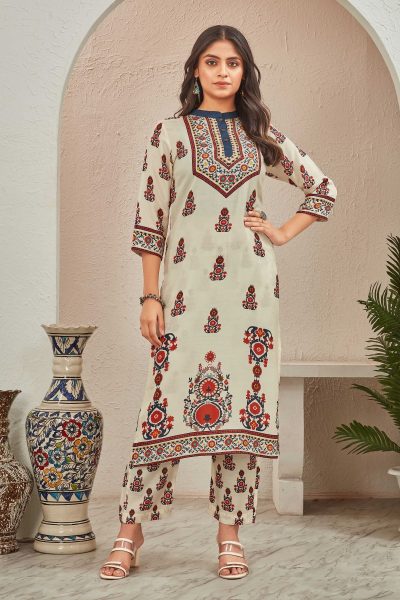 KURTA SET WITH STAND NECK DESIGN KURTA SET