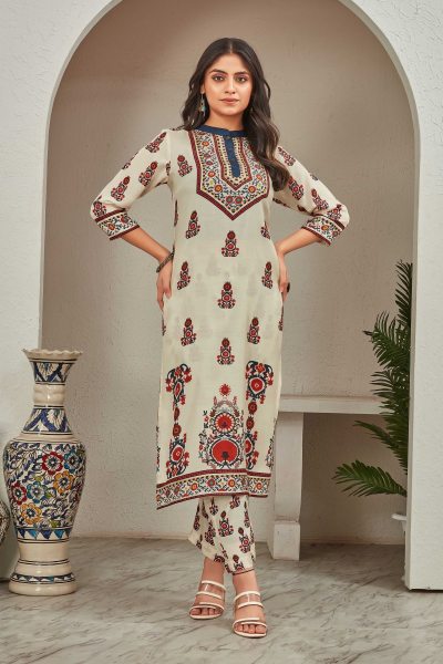 KURTA SET WITH STAND NECK DESIGN KURTA SET