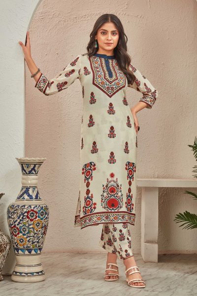 KURTA SET WITH STAND NECK DESIGN KURTA SET