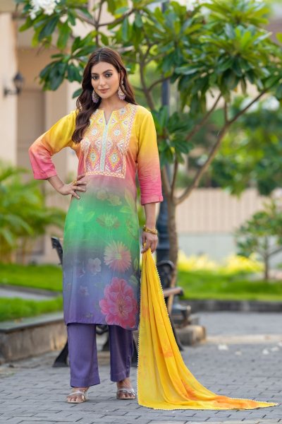 MULTY COLOUR SUIT Ethnic