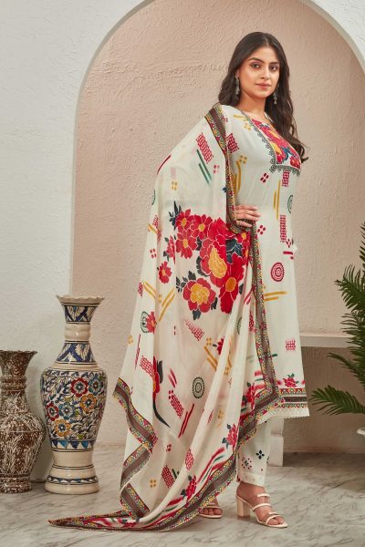 PURE MUSLINE KURTA SET WITH CHIFFON DUPATTA SUITS