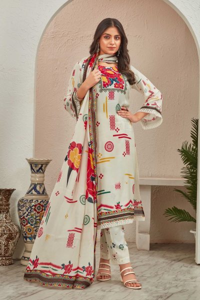 PURE MUSLINE KURTA SET WITH CHIFFON DUPATTA SUITS