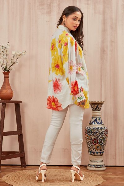 REYON FLORAL PRINTED SHIRT SHIRTS