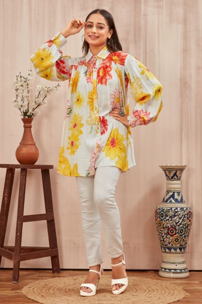 REYON FLORAL PRINTED SHIRT SHIRTS